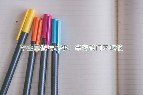 成语平生莫做亏心事，半夜敲门不吃惊