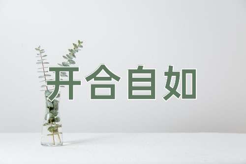 成语开合自如