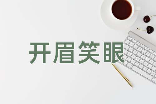 成语开眉笑眼