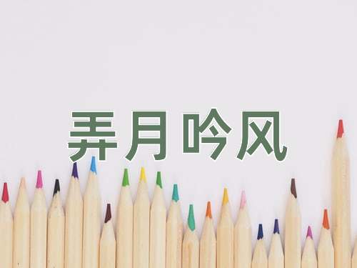 成语弄月吟风