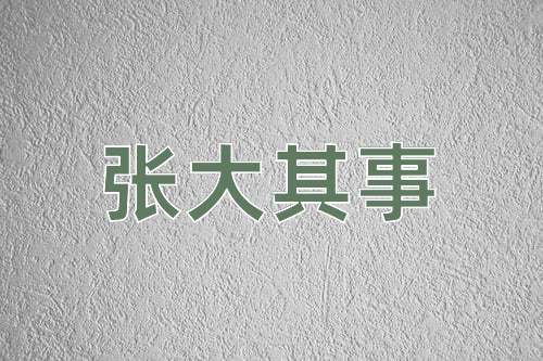 成语张大其事