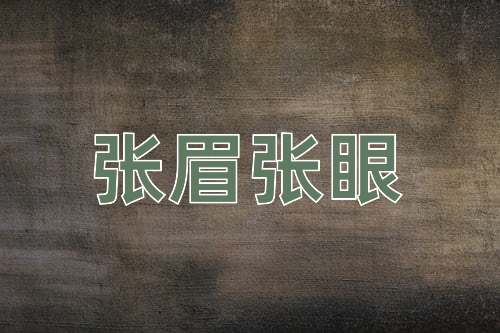 成语张眉张眼