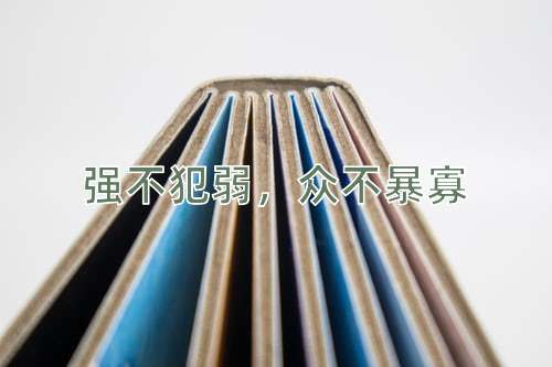 成语强不犯弱，众不暴寡