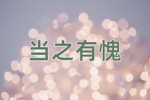 成语当之有愧