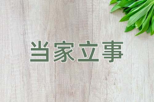 成语当家立事
