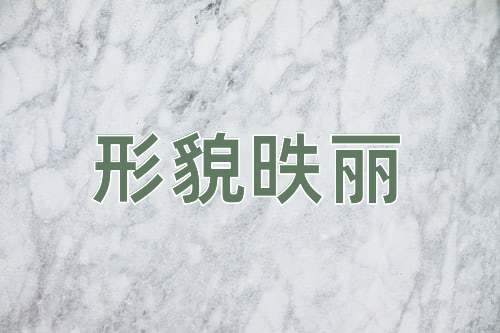 成语形貌昳丽