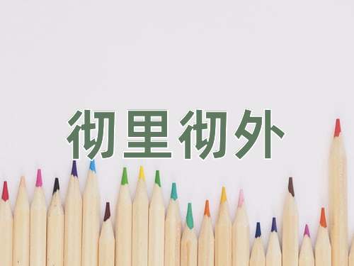成语彻里彻外