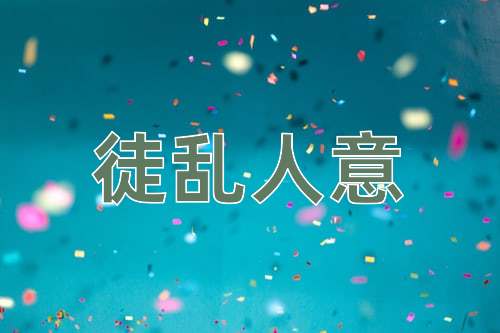 成语徒乱人意