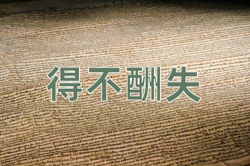 成语得不酬失