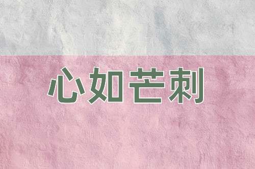 成语心如芒刺