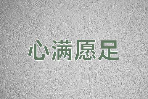 成语心满愿足