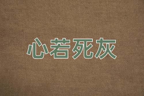 成语心若死灰