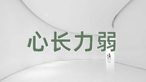 成语心长力弱