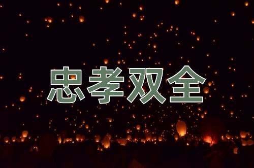 成语忠孝双全
