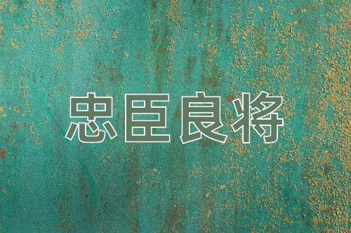 成语忠臣良将