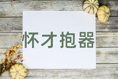 成语怀才抱器