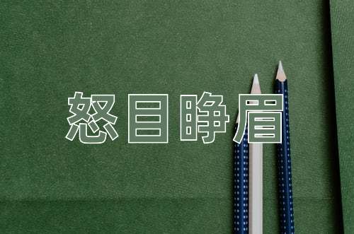 成语怒目睁眉