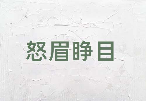 成语怒眉睁目