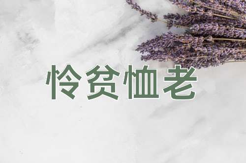 成语怜贫恤老