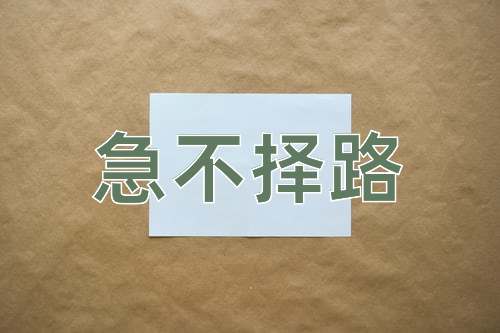 成语急不择路