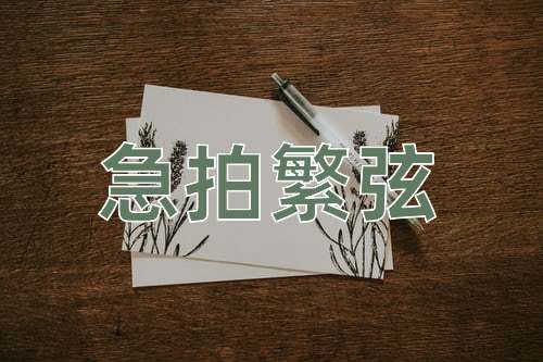 成语急拍繁弦