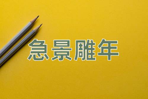 成语急景雕年