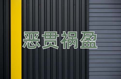 成语恶贯祸盈