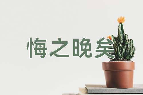 成语悔之晚矣