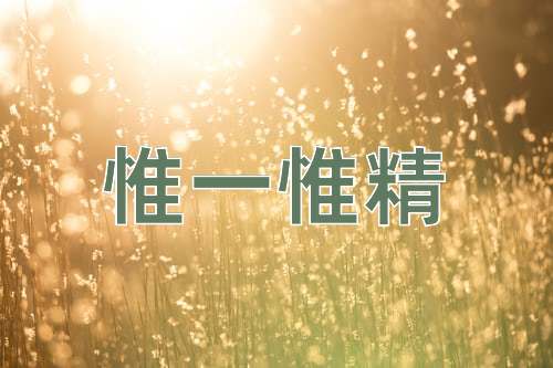 成语惟一惟精