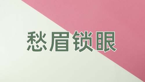 成语愁眉锁眼
