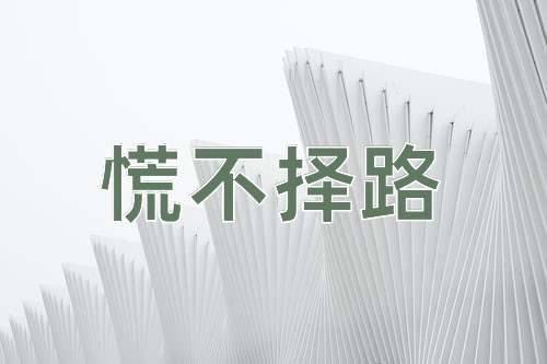 成语慌不择路