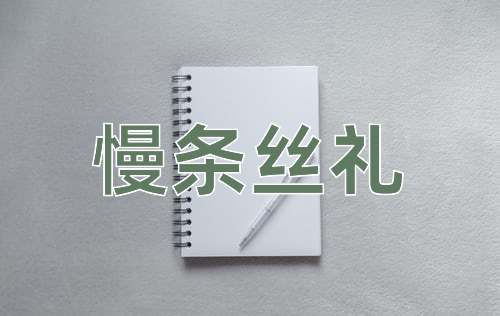 成语慢条丝礼
