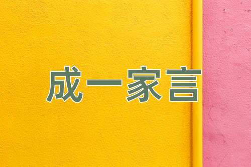 成语成一家言