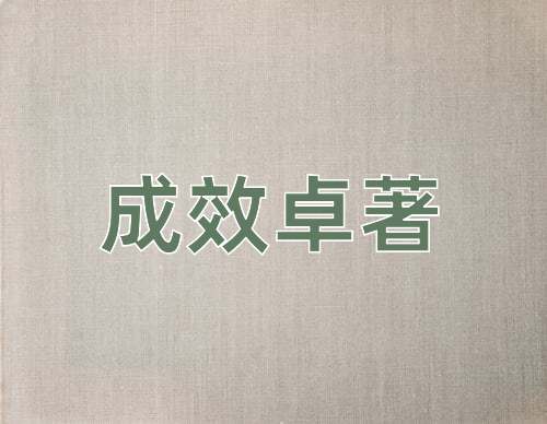 成语成效卓著