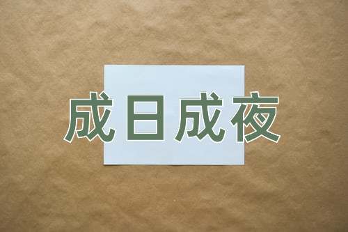 成语成日成夜