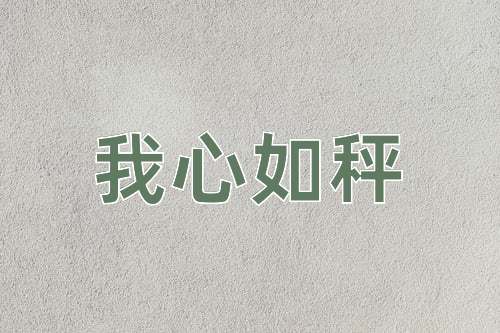 成语我心如秤