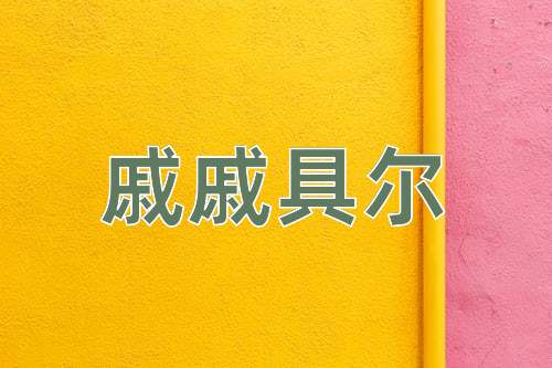 成语戚戚具尔