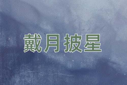 成语戴月披星