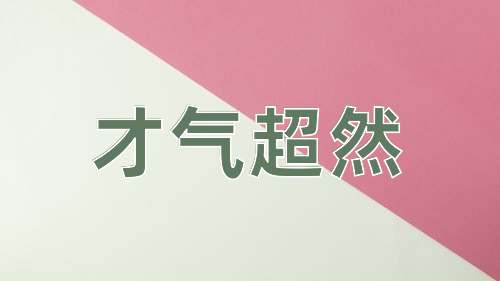 成语才气超然