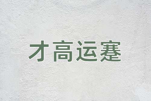 成语才高运蹇