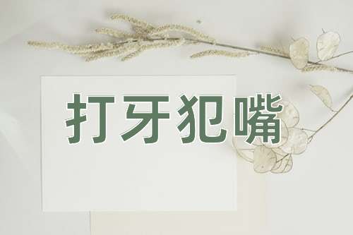 成语打牙犯嘴