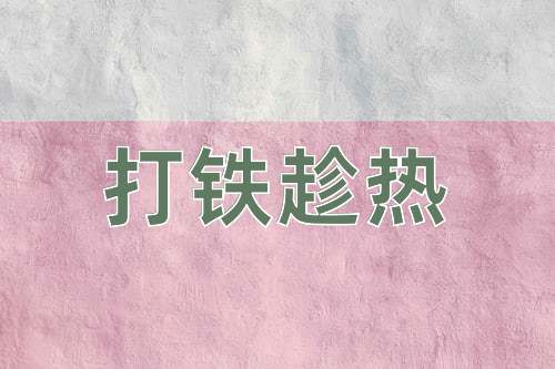 成语打铁趁热