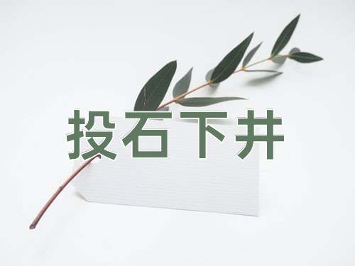 成语投石下井