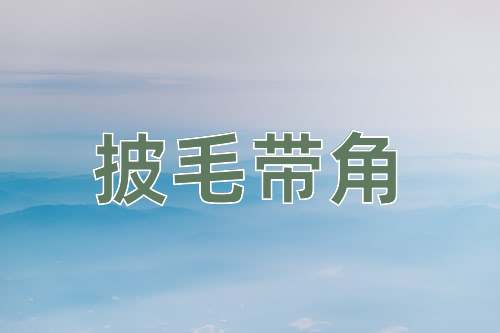成语披毛带角