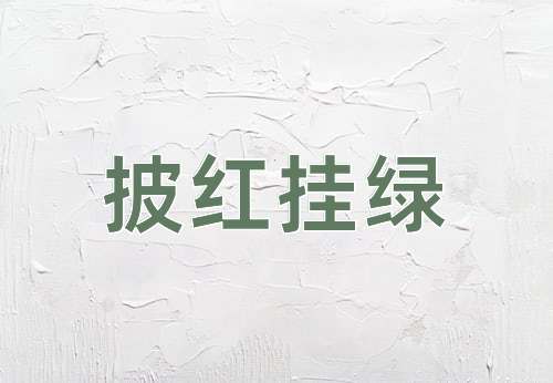 成语披红挂绿
