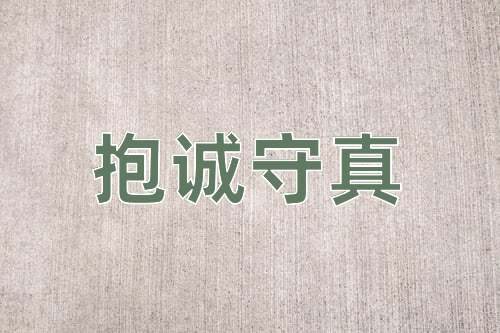 成语抱诚守真