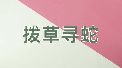 成语拨草寻蛇