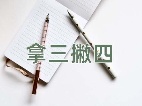 成语拿三撇四