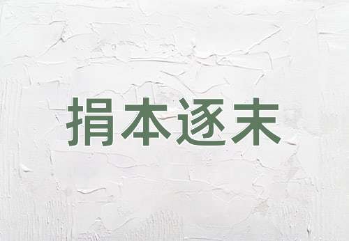 成语捐本逐末