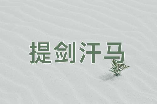 成语提剑汗马